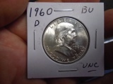 1960 D Mint Silver Franklin Half Dollar