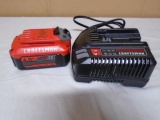 Craftsman 4.0 AH/20 Volt Lithium Ion Battery & Charger