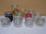 Large Group of Assorted Glass Storage Jars
