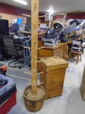 Wooden Mug Tree w/ Weighted Base & Wooden Kitchen Trash Can