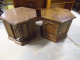 2 Octagon Storage End Tables