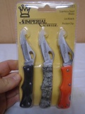 3pc Set of Imperial Schrade Lockblade Knives