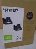 2 Brand New Black Finish Outdoor LED Wall Lanterns