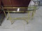 Beautiful Brass Sofa Table w/ Tempered Bevel Glass Top