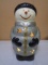 Lighted Indoor/Outdoor Pottery Snowman