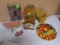 Large Group of Assorted Hand Painted Décor Items & 1 Unpainted Bid House