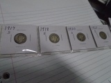 1917 S/1918 S/1920 S/1923 S Mint Silver Mercury Dimes
