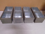 4 Matching Grey Wooden Planter Boxes w/ Galvinized Planters