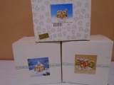 3pc Group of Charming Tails Lighted Porcelain Houses