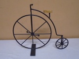 Metal Art High Wheel Bicycle Décor