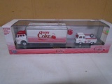 Limited Edition 1966 Ford C-950 Cherry Coke Die Cast Truck & 1964 Ford Econoline Truck Set