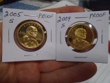 2005 S Mint & 2009 Mint Proof Sacagawea Dollars