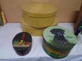 4pc Group of Wooden Storage Boxes