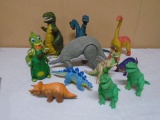 Large Group of Toy Dinosaurs