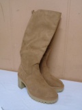 Brand New Pair of Ladies Tan Suede Boots