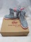 See Kai Run Basics Gray Heart Boots. Size 11. MSRP: $32.99