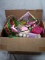Large Box of Easter Baskets and Easter Items including Egg Coloring Kits