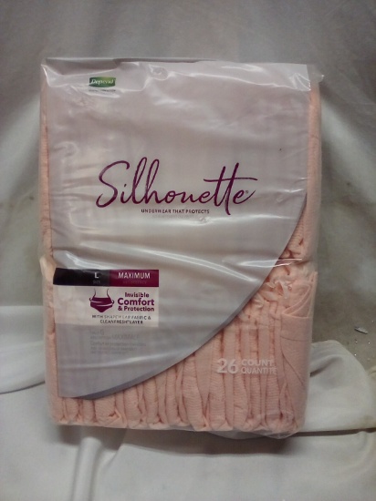 Depend Silhouette Size Large. Qty 26 Count. Invisible Comfort & Protection
