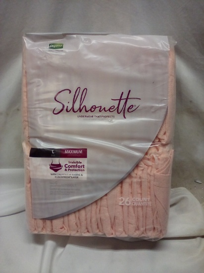 Depend Silhouette Size Large. Qty 26 Count. Invisible Comfort & Protection