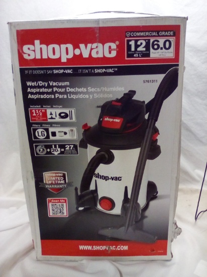 Shop Vac 12 Gallon Wet/Dry Vacuum. MSRP: $115.00