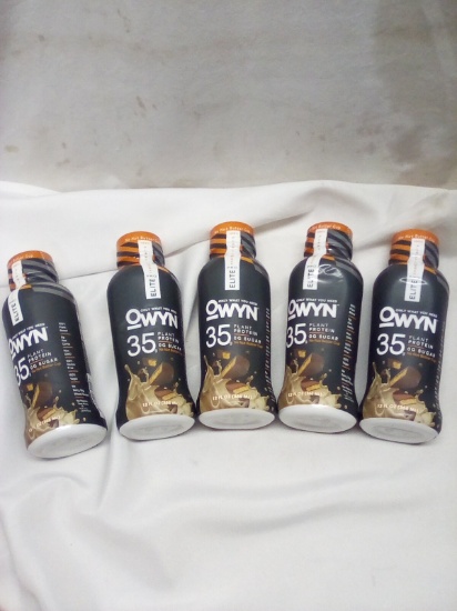 Owyn Plant Powered Protein Shakes. Qty 5 12 fl oz. No Nut Butter Cup