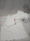 Lot of 5 White Hanes S T-Shirts