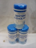 3 SpaRoom 80Ct Tubs of Sanitizing Alcohol Wipes