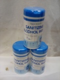 3 SpaRoom 80Ct Tubs of Sanitizing Alcohol Wipes