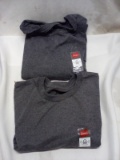 Hanes Gray Men’s Large & Medium T-Shirts. Qty 1 of Each.