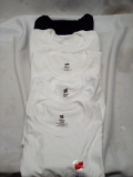 Hanes Men’s T-Shirts. 1- Black Small. 3-White Small. 1-White Medium.