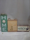 3 Pc Home Signage Lot