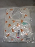 Layette by Monica + Andy 2 Pack Bibs. Pizza/Pretzel One Size