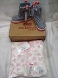 See Kai Run Gray Heart Boots & Layette by Monica + Andy Hearts Onesie