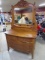 Antique 4 Drawer Solid Oak Dresser w/ Mirror