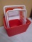 Group of 6 Assorted Plastic Strorage Baskets