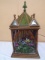 Large Lighted/ Decorated Wood & Metal Bird Cage