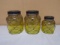 Set of 3 Glass Candle Jars
