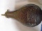 Metal Powder Horn w/ Cannon on Front