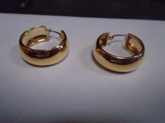 Pair of Ladies Gold Plated Sterling Silver Earrings