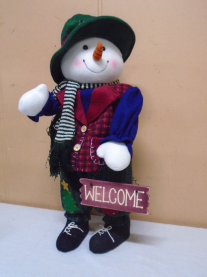 Large Plush Welcome Snowman