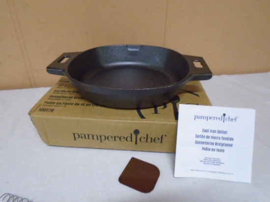 Pampered Chef 10in Cast Iron Skillet