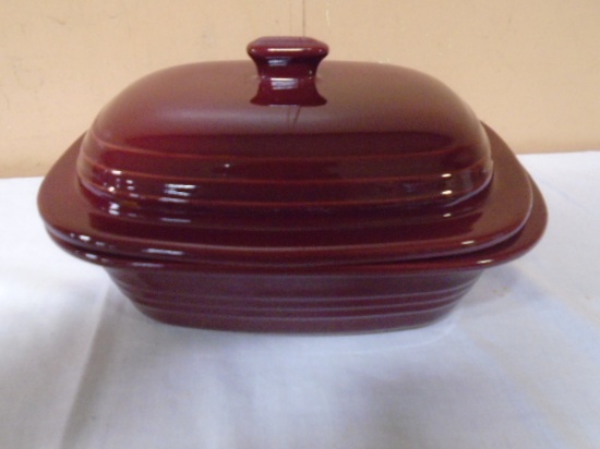 Pampered Chef Cranberry 3.1qt Covered Oval Baker