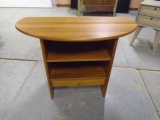 Danish Teak Side Table w/ Shelf & Drawer