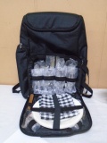 Insulated Picnic Backpack w/ Dinnerware