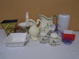 9pc Group of Décor & Kitchen Items