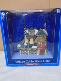 Holiday Time Hand Painted Porcelain Lighted Café