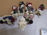 5pc Group of Plush Snowman