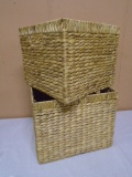 2pc Set of Nesting Sea Grass Strorage Baskets