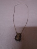 17in Sterling Silver Necklace w/ Panda Bear Pendant