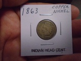 1863 Copper Nickel Indian Head Cent